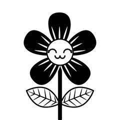 beautiful flower cute kawaii cartoon