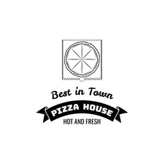 Pizza house  logo design, hot and frash
