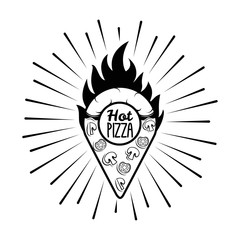  hot pizza logo