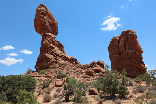 Balanced Rock in Arches National Park. Utah. USA