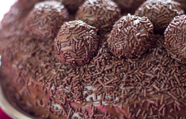 Cake of Brigadeiro - Brazilian sweet of chocolate