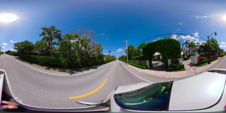 vr360 motion driving footage West Palm Beach FL S County Road