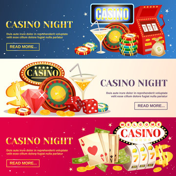 Night Casino Three Horizontal Banners