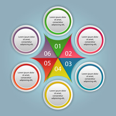 Fototapeta premium Presentation business 3d infographics vector design template