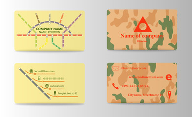Vector abstract creative business cards (set template)