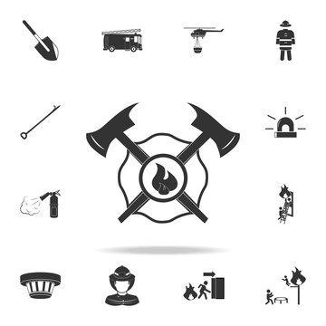 firefighter emblem icon. Detailed set icons of firefighter element icons. Premium quality graphic design. One of the collection icons for websites, web design, mobile app