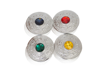 Unique scottish jewelry with colorful gemstones