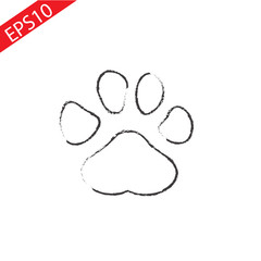Paw Print icon. Vector