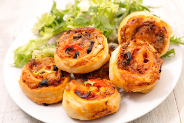 homemade pizza roll, appetizer
