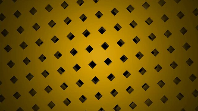 Beautiful cube box dot particle design, Abstract fractal point geometry. Intersecting creativity, whirl pins tripe structure. Yellow background