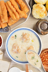 Traditional Taiwanese breakfast -  salted soya bean milk