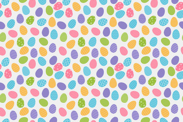 Seamless pattern with colorful eggs. Vector.