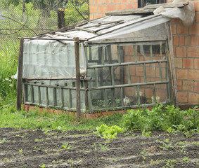 Homemade simple plastic greenhouse