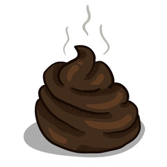 Vector Cartoon Brown Poop. Piece of Shit.