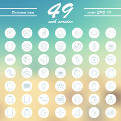 service line Icons Vector set