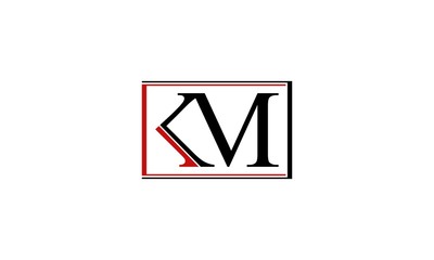 MK or KM. Monogram of Two letters K&W or M&K. Luxury, simple, minimal and elegant MK, KM logo design, Alphabet letters or Initials. Monogram logo KM, K and M