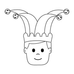 happy face man with jester hat character