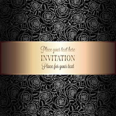 Baroque background with vintage frame