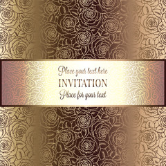 Baroque background with vintage frame