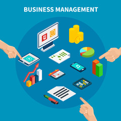 Isometric Business Data Composition