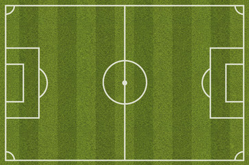 Football, soccer pitch. 3D Rendering