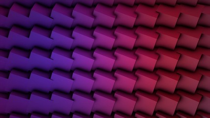 Colorful Cubes Seamless Loop. Abstract Cubes Background Random Motion, 3d Loopable Animation. Violet and pink