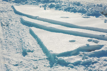 Obraz premium tracks on the snow