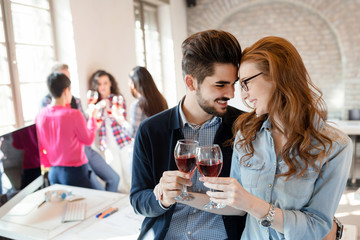 Picture of successful business team having celebration