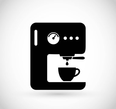 Coffee machine icon vector