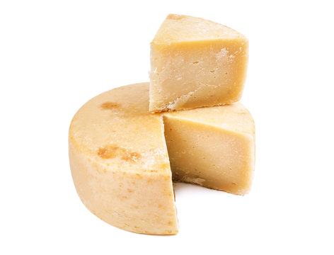 delicious cheese (pecorino) on white