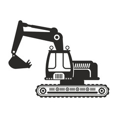 excavator black icon