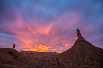 photographer at bardenas reales in navarra spain