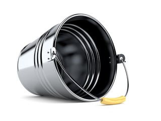 Empty metal bucket