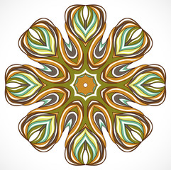 Vector illustration with abstract rosette. Illustration 10 version
