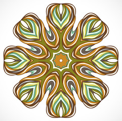Vector illustration with abstract rosette. Illustration 10 version