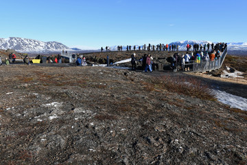 Iceland Golden circle Gja Thingvellir National Park world heritage winter アイスランド ギャウ ゴールデンサークル シンクヴェトリル国立公園 世界遺産