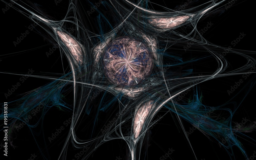 Fototapete digital generated image in the form of abstract geometric shapes of various shades and colors for us