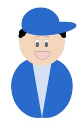 Garoto de boné azul