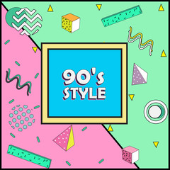 Memphis seamless pattern 80's-90's styles