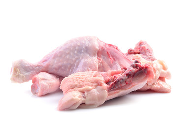 Chicken meat on white background