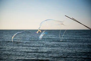 Giant Soap Bubble at the Beach