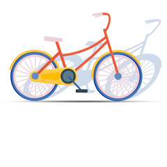 Naklejka premium Children's colorful bicycle on a white background.
