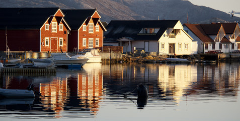 Fototapeta premium Reflection in Norwegian fjord