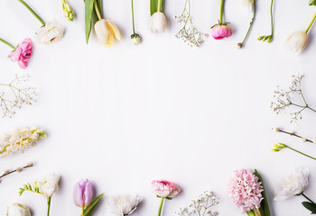 Flowers on a white background.