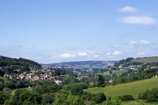View towards Stroud the Stroud Valleys, The Cotswolds, Gloucestershire, UK
