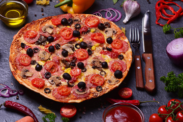 Fresh fragrant pizza from the best products