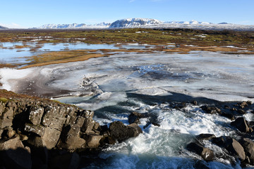 Iceland Golden circle Gja Thingvellir National Park world heritage winter アイスランド ギャウ ゴールデンサークル シンクヴェトリル国立公園 世界遺産