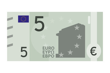5 Euro Schein - minimalistische Banknote
