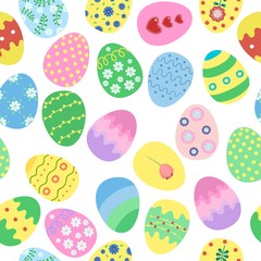 Seamless easter eggs background. vector illustration.
