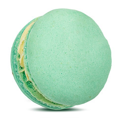 Macaron mint  isolated on white background with clipping path